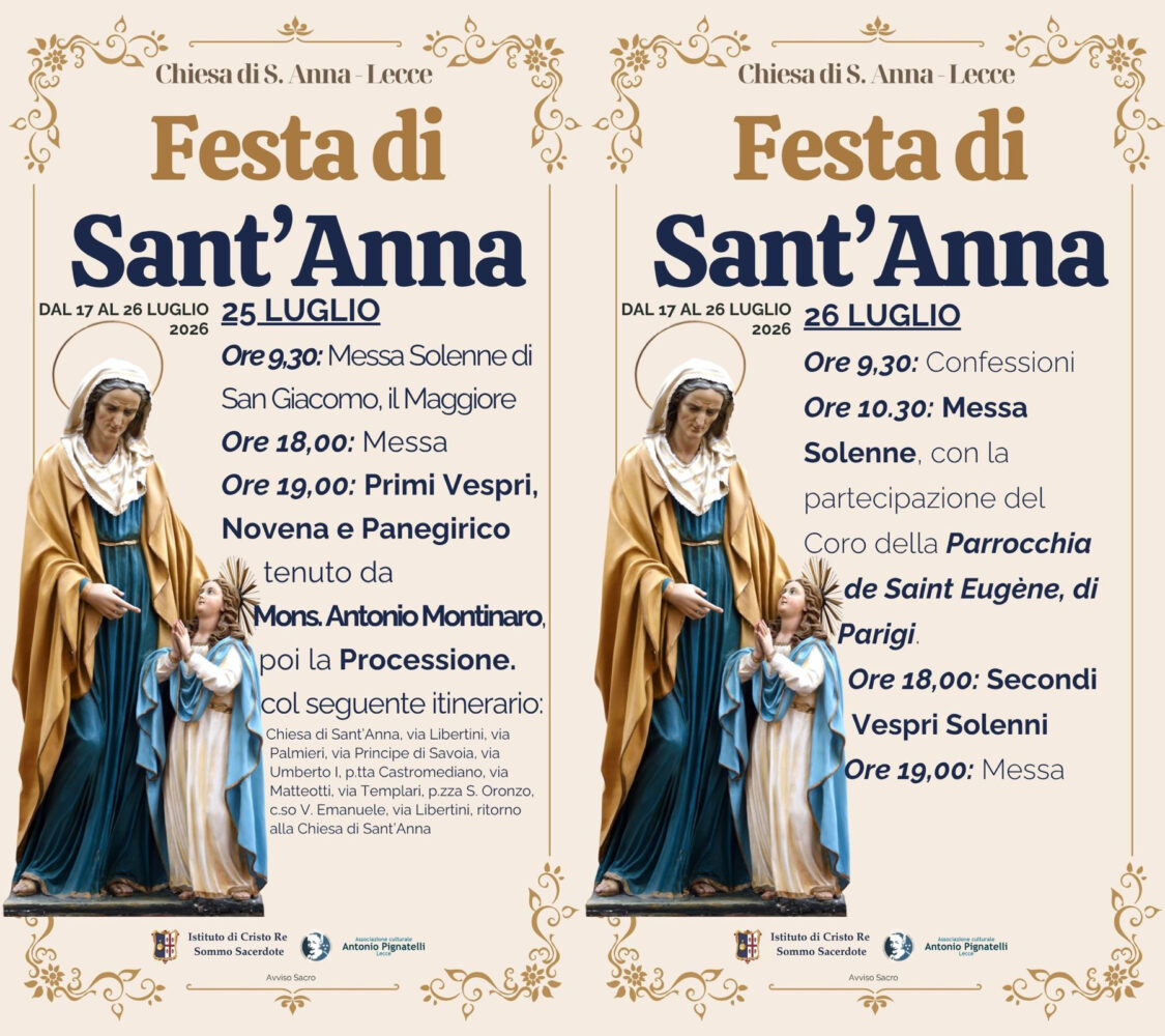 Pèlerinage à Lecce et dans les Pouilles de la Schola Sainte Cécile