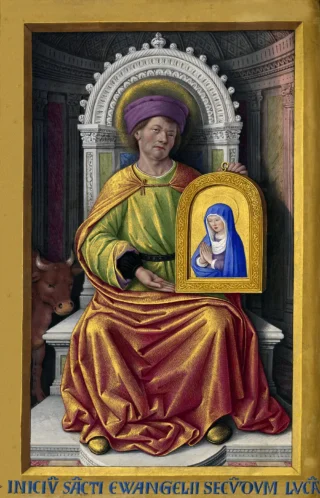 Saint Luc - miniature des Grandes Heures d'Anne de Bretagne